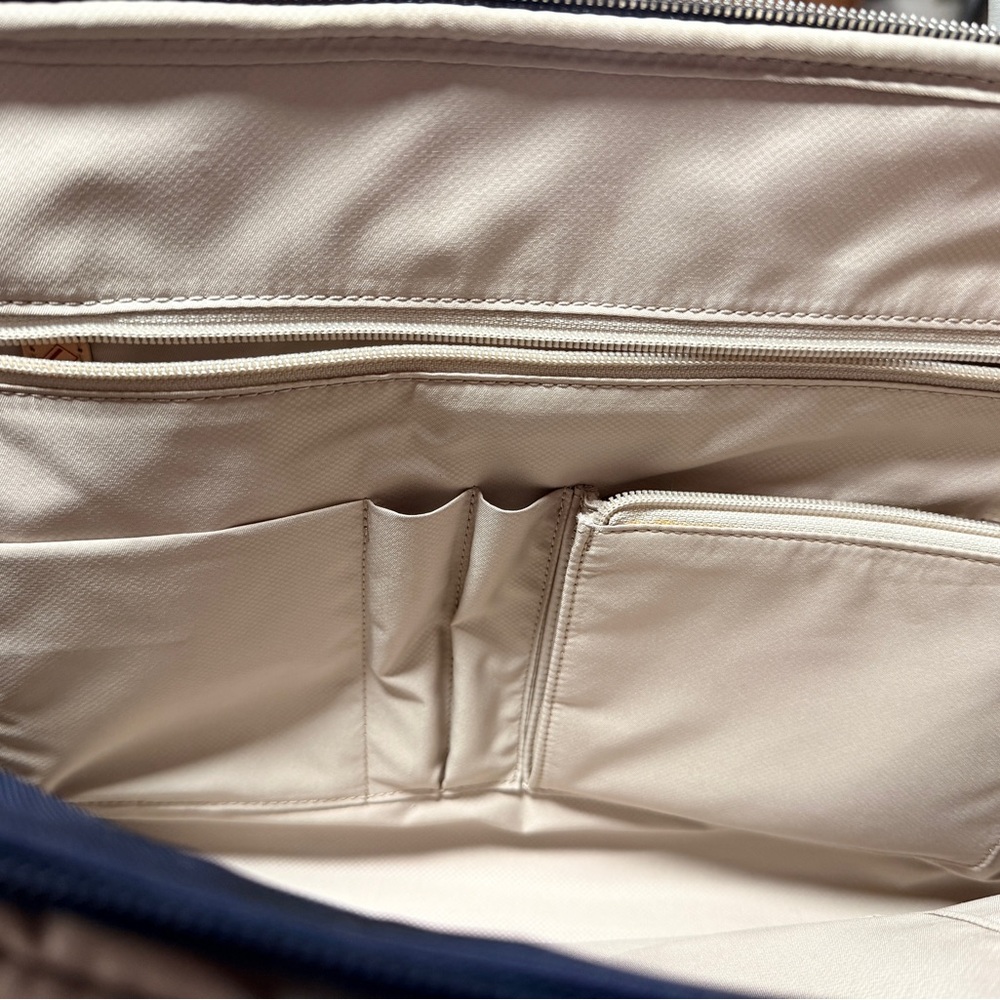 Tumi Larkin Erin Brief in Navy and Gray - Picture 6 of 11